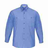 Men’s Wrinkle Free Chambray Long Sleeve Shirt