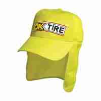 Luminescent safety cap with flap