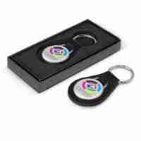 Baron Round Leather Key Ring