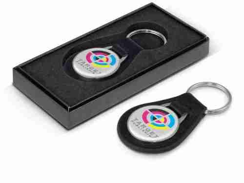 Baron Round Leather Key Ring